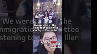 Mark Miller Confronted Shocking Immigration Protest Outside Parliament [upl. by Nylyahs]