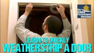 How to Weatherstrip Doors DIY Home Improvement [upl. by Lebatsirhc]