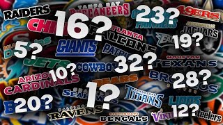 All 32 NFL Team Names RANKED From WORST to FIRST [upl. by Taran]