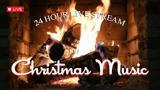 247 Christmas Music Holiday Radio 🎄🎄 Top 300 Christmas Songs with Fireplace [upl. by Ahsiral]