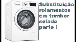 Como fazer substituição rolamentos em maquina de lavar roupa indesit [upl. by Palila]