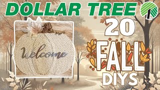 20 Neutral Fall Dollar Tree DIYs for Autumn Home Decor [upl. by Grata566]