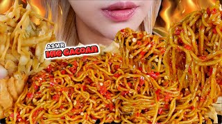 ASMR 🍜💥MIE GACOAN UDANG RAMBUTAN PANGSIT GORENG🔥 SPICY NOODLE WITH FRIED DUMPLING [upl. by Ahsemrak]