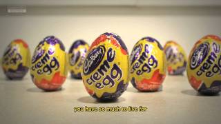 Disturbing Goo Eggs  Spoof Cadbury Creme Egg Ad HD Captions [upl. by Inaffets]