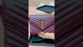 YSL Cassandre Matelasse flap pouch Envelope Clutch Bag in a beautiful colour YSL unboxing [upl. by Mia]