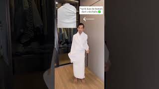 CARA PAKAI PAKAIAN IHRAM umrah haji hajj [upl. by Krystalle]