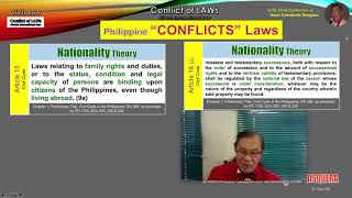 CIVIL Law CONFLICT of LAWS Dean JS Bisquera BAR Revew [upl. by Lamiv]