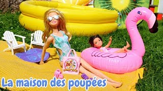 Vidéo en français pour enfants Barbie va à la piscine Jeux pour les filles [upl. by Nork]