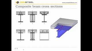 ConSteel webinar  Composite beam design acc to the EC 4 [upl. by Kahle]