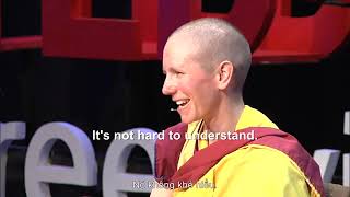 Luyện nghe tiếng Anh Happiness is All in Your Mind Gen Kelsang Nyema at TEDxTalk Eng Việt Sub [upl. by Aihsekat541]