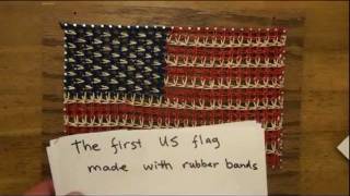 US flag made with rubber bands [upl. by Nnyrat913]