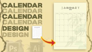 Graphic Design FULL Course — MASTER Calendar Design with Adobe Illustrator [upl. by Aeslek829]