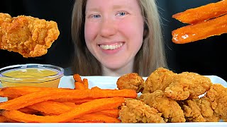 ASMR POPCORN CHICKEN MUKBANG EATING SOUNDS [upl. by Harikahs609]