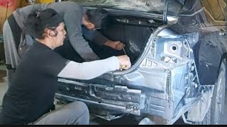 NISSAN ALTIMA TRUNK FIXING WITHOUT PAINT 2024 restoration [upl. by Payton]