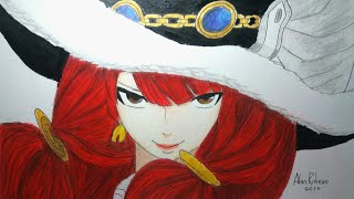 Speed Drawing Eileen Belserion  Fairy Tail [upl. by Eoj]