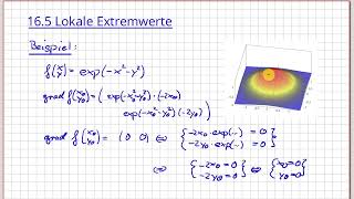 Analysis Diffbarkeit im Rn Beispiel lokale Extrema 1658 [upl. by Einitsed]