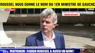 FABIEN ROUSSEL LE TRAITRE DONNE LE NOM DU PREMIER MINISTRE NFP [upl. by Mirisola660]