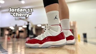 Hooping in the Air Jordan 11 “Cherry”2022 How Does It Perform [upl. by Catrina317]