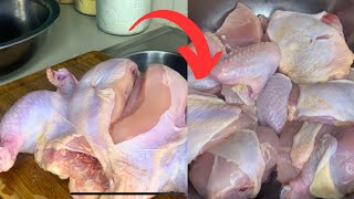 How To Clean amp Cut Up A Whole Chicken Perfect amp Easy  Vals Kitchen [upl. by Nnodnarb]