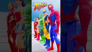 SUPER HEROES  CHRISTMAS DOMINO EFFECT THE AMAZING  Marvel Toys shorts funny [upl. by Phaedra]