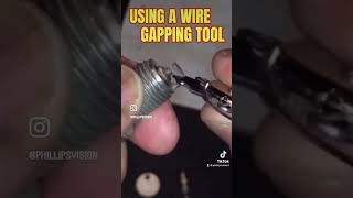 USING A SPARK PLUG GAPPING TOOL Link to full video in the description [upl. by Merriam]