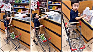 Zahirah Macwilson  Pandai Isaac Shopping Groceries 😄 [upl. by Jacquelynn]