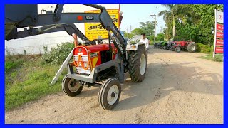 Delivery of Eicher 242 Power Steering Super Plus With Rjmt Magic Loader  Rjmt Loader Backhoes [upl. by Wonacott]