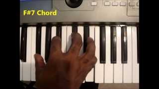 How To Play F7 Chord F Sharp Seven F Dominant Seventh On Piano amp Keyboard [upl. by Zorah770]