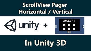 Unity 3D  Scrollview  Scroll Horizontal And Vertical  ViewPager  Swipe Controller [upl. by Cyna]