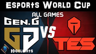 GEN vs TES Highlights ALL GAMES Esports Worlds Cup 2024 Quarterfinals GenG vs Top Esports by Onivia [upl. by Marolda]