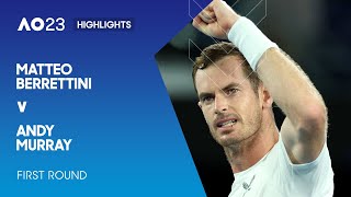 Matteo Berrettini v Andy Murray Highlights  Australian Open 2023 First Round [upl. by Nomla]