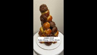 Great British Bake Off 2024 Bake Along  1970s Week  Profiterole StackCroquembouche [upl. by Trinidad]