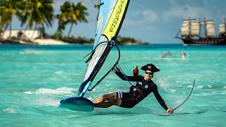 Windsurfing in a swimming pool 20  Bonaire Guide [upl. by Medin]