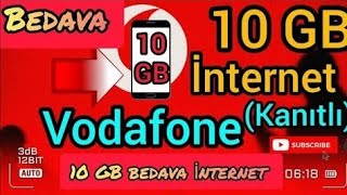 VODAFONE BEDAVA 10GB İNTERNET 2024  YENİ KAMPANYA bedava internet vodafone 2024 [upl. by Dyol]