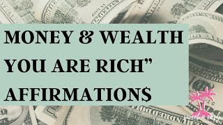 You Are A Money Magnet  Affirmations to Attract Money [upl. by Filipe282]