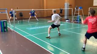 Fun doubles training at Yonex Peter Gade Academy in Gentofte  future badminton stars [upl. by Ettenil614]