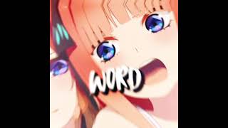 TKN  Travis Scott  Quintessential Quintuplets AMV [upl. by Dorraj707]