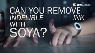 Removing indelible ink with soya bean milk [upl. by Anuaek]