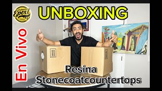 UNBOXING Resina Stonecoatcountertops [upl. by Shotton]