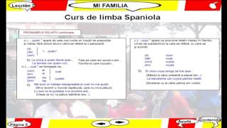 Curs video de limba Spaniola  Lectia 7 [upl. by Lihp]