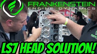 LS7 Cylinder Head Dropped Valve Solution with Frankenstein Engine Dynamics [upl. by Khan]