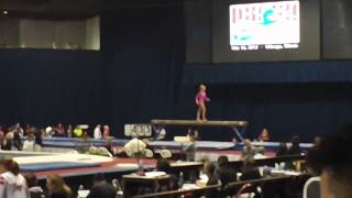 Nastia Liukin Final Beam Warm Up 2012 [upl. by Derina911]