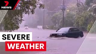 Flash flooding across South East Qld as Victorian bushfires rage  7NEWS [upl. by Celle]