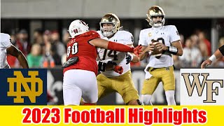 Notre Dame vs Wake Forest GAME HIGHLIGHTS HD  NCAAF Week 12College Football 2023 [upl. by Hallutama944]