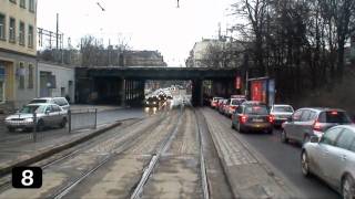 Tramwajem po Wrocławiu HD  Linia 8 czII TARNOGAJ  ZAWALNA [upl. by Kussell592]