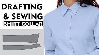 How To Draft And Sew Shirt Collar  Sewing Tutorial For Beginners  Thuy Sewing [upl. by Evilo887]