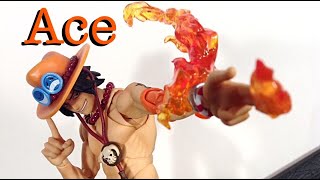 Megahouse Variable Action Heroes VAH One Piece PORTGAS D ACE Action Figure Review Toy Review [upl. by Okeim]