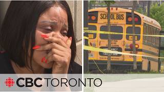 Community shaken after 6yearold boy killed by school bus in Kleinburg [upl. by Areivax677]