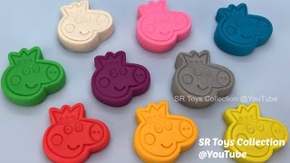 9 Play Doh Peppa pig with Molds  Surprise Toys [upl. by Darci375]