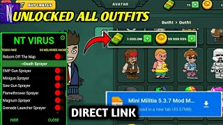 🔴Mini Militia Hack Mod Menu  🔥Unlocked All Outfit Unlocked Wepons ️ Version 542 Direct link ✔️ [upl. by Ydnarb]